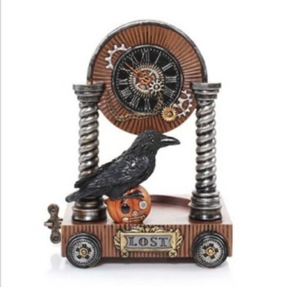NIB Yankee Candle Steampunk Lost RETIRED #1564737 Halloween Jar  Holder Raven